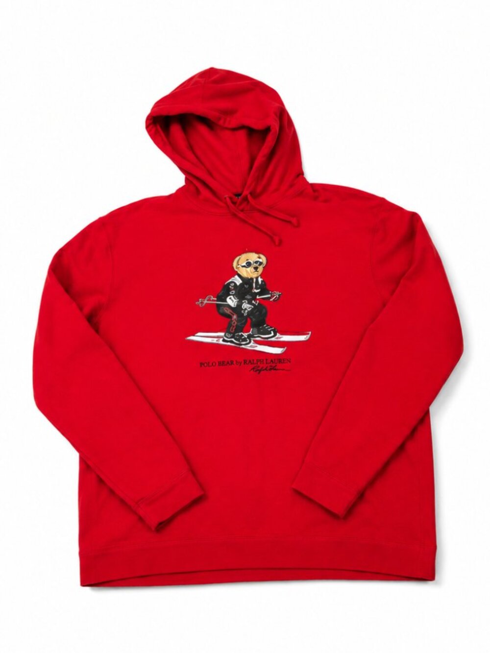 Polo Ralph Lauren Polo Bear Ski Hoodie Men’s Large Red Long Sleeve Cotton
